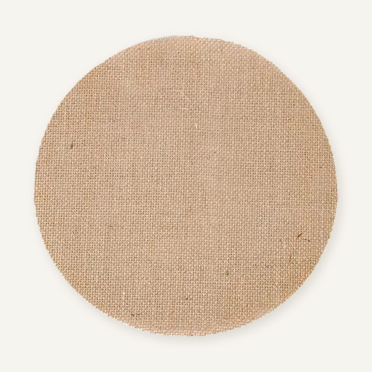 Set de table naturel rond sur fond beige