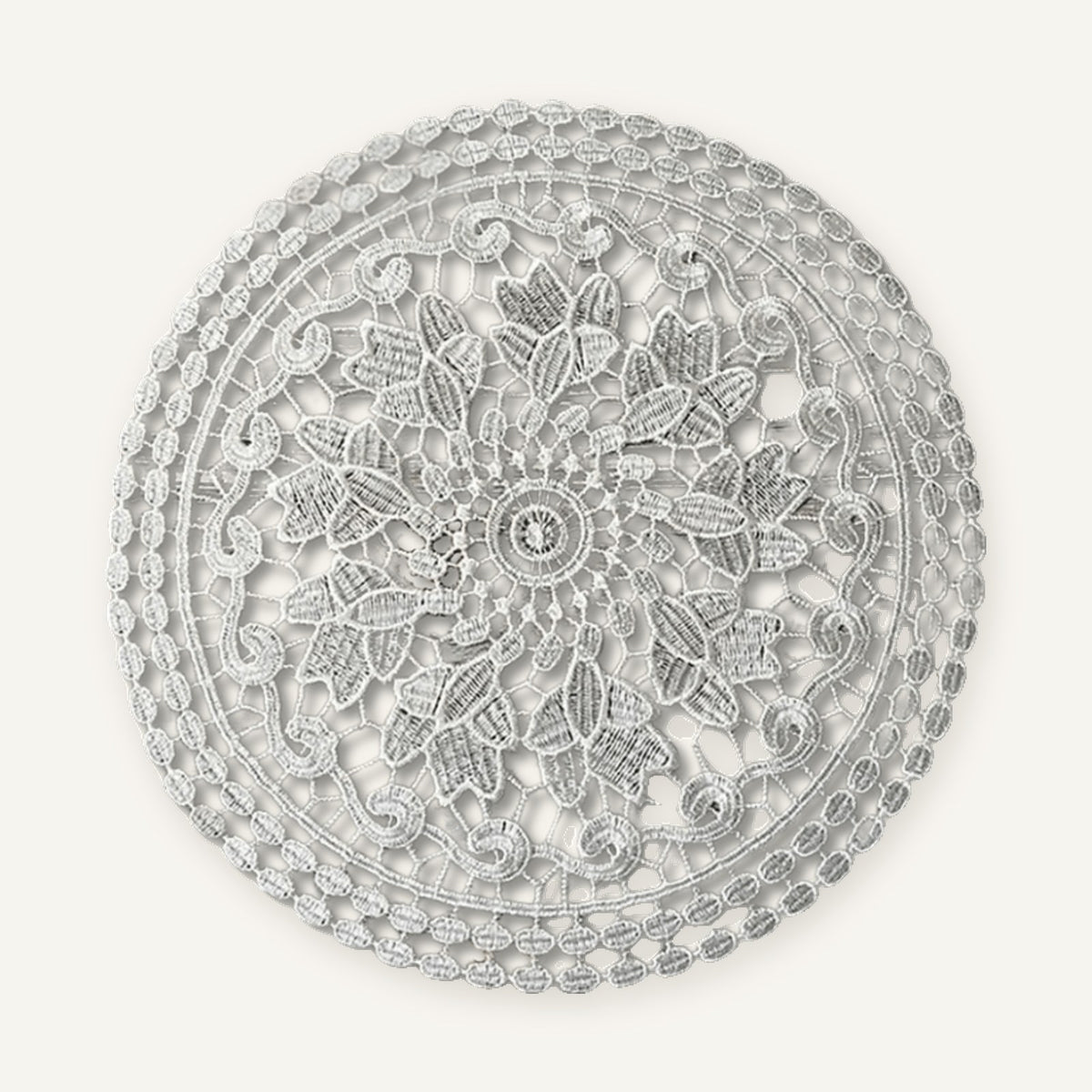 Set de table noel rond sur fond beige