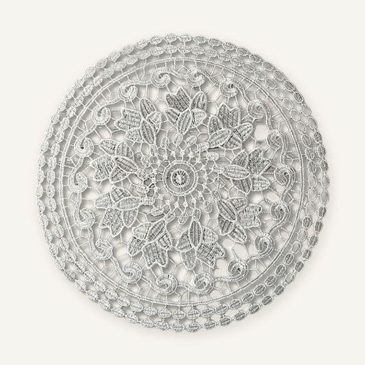 Set de table noel rond sur fond beige