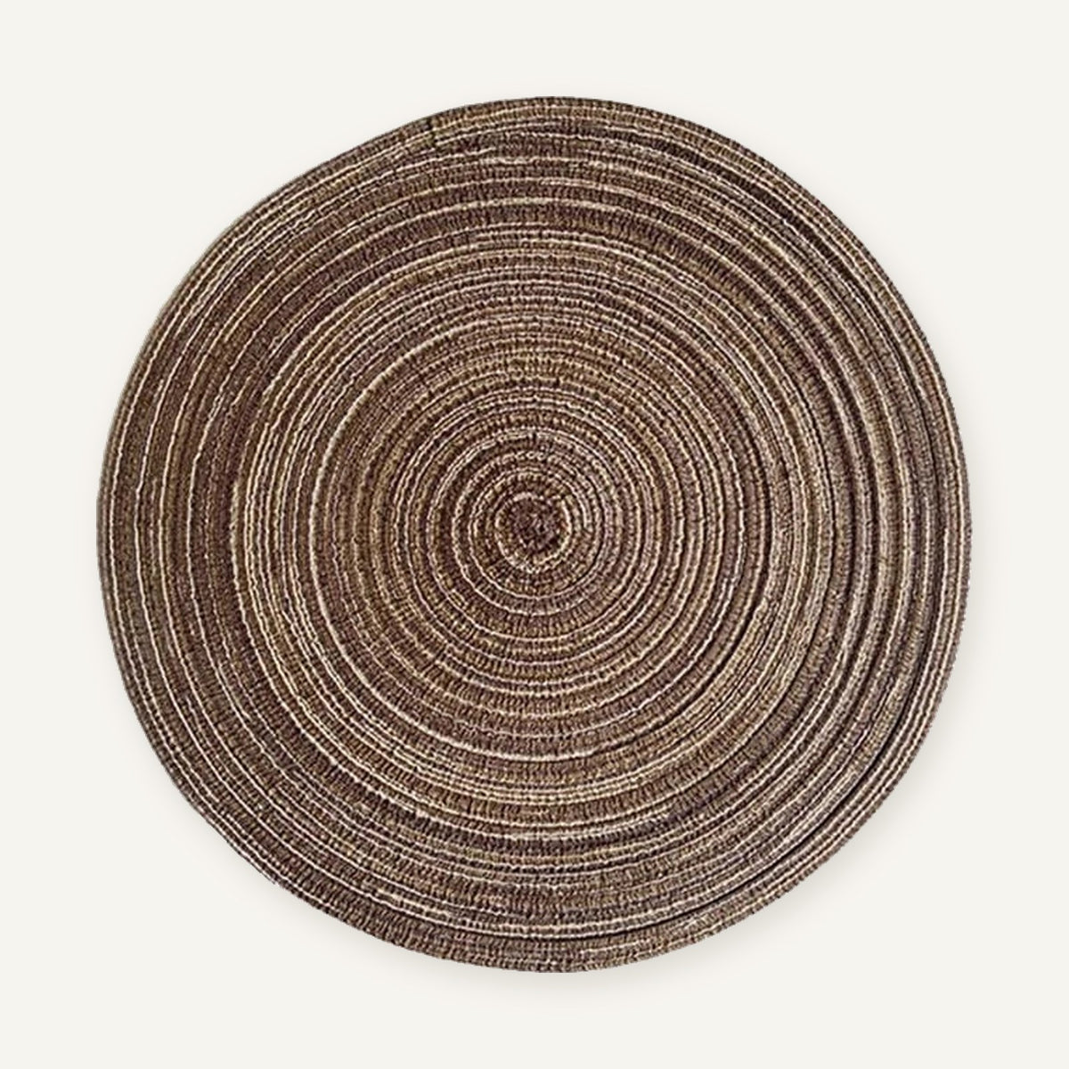 Set de table rond antiderapant sur fond beige