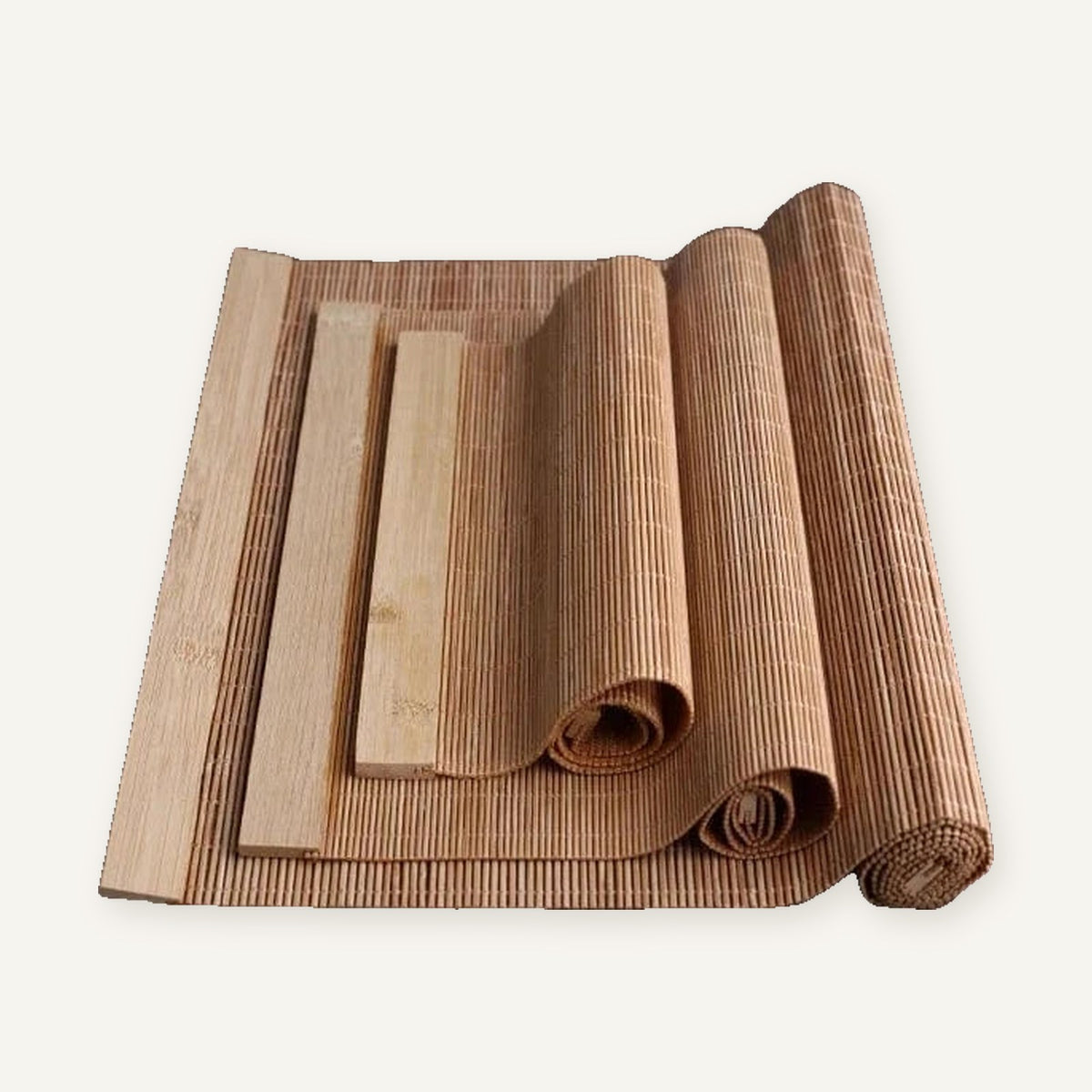 Set de table en bambou naturel | Japonais sur fond beige