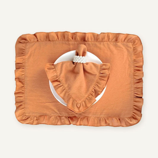 Set de table en tissu lavable | Élégant sur fond beige