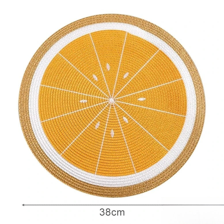 Set de table gris rond