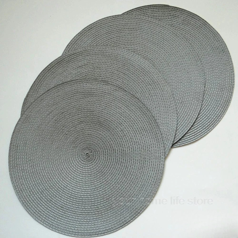 Set de table gris rond