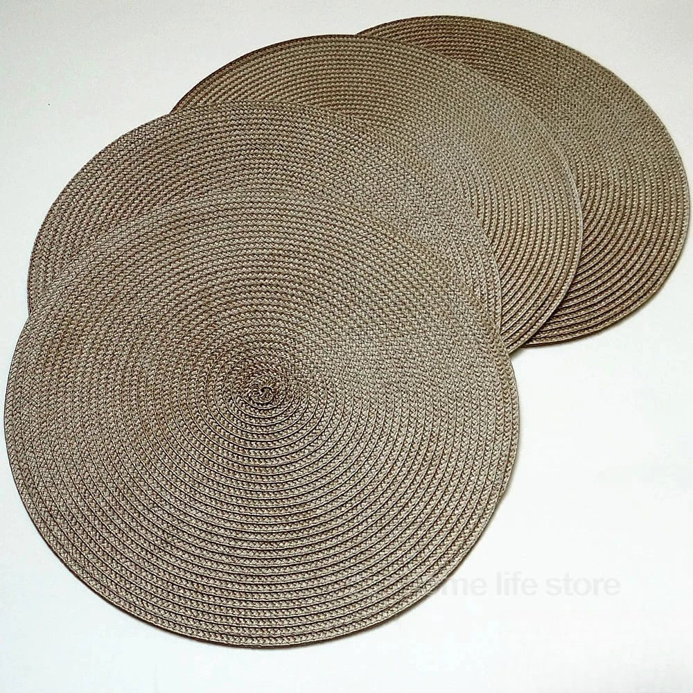 Set de table gris rond