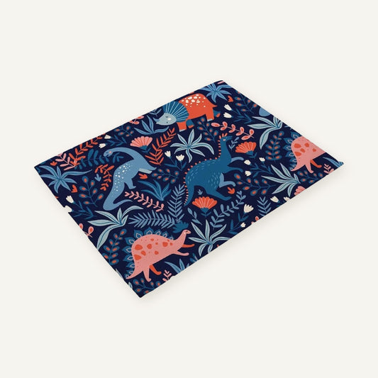 Set de table enfant | Dino azur sur fond beige