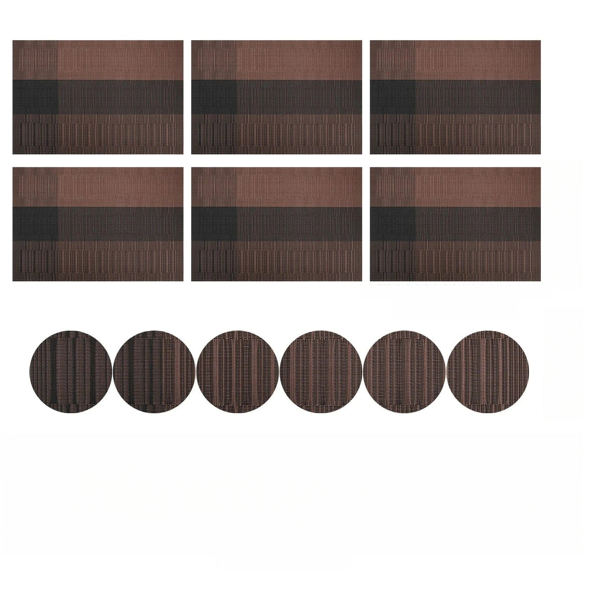 Set de table noir rectangulaire Moderne