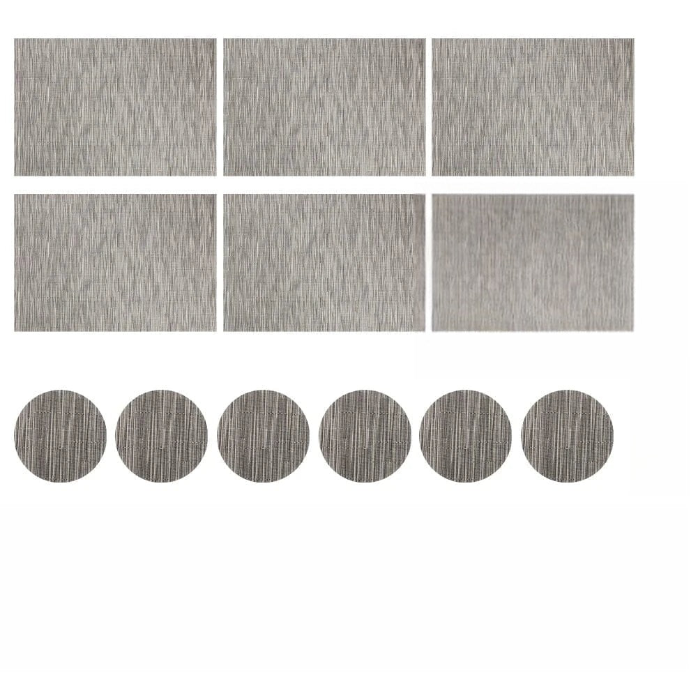 Set de table noir rectangulaire Moderne