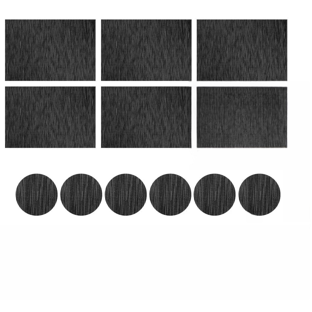 Set de table noir rectangulaire Moderne