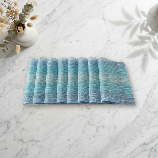 Lot de set de table plastique bleu