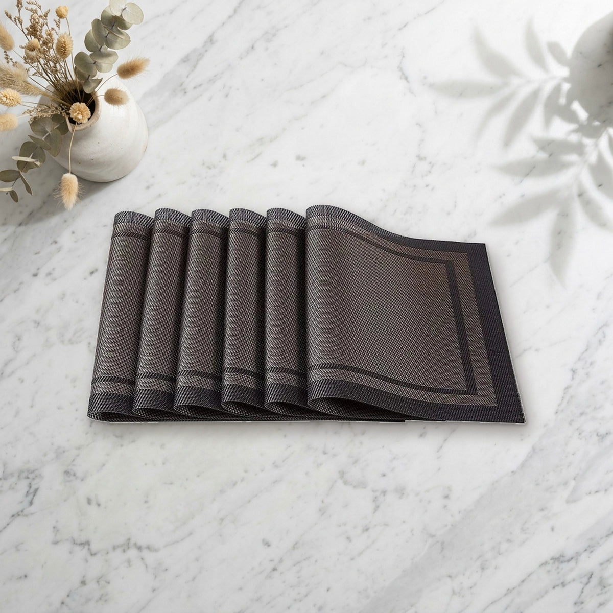 Lot de set de table plastique noir
