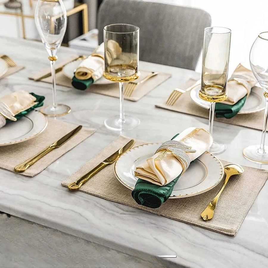 Set de table rectangulaire en lin Dîner