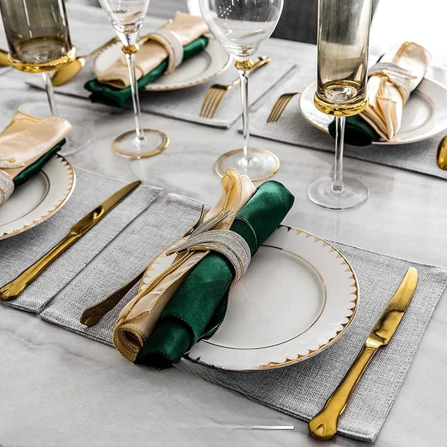 Set de table rectangulaire en lin Dîner