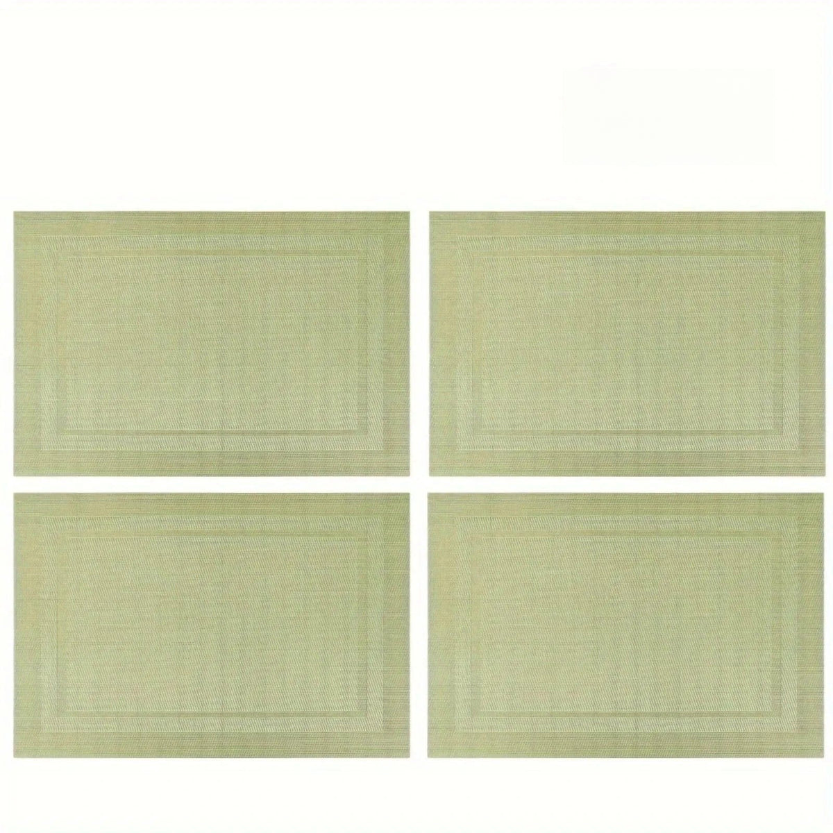 Set de table rectangulaire plastique Vert lavable