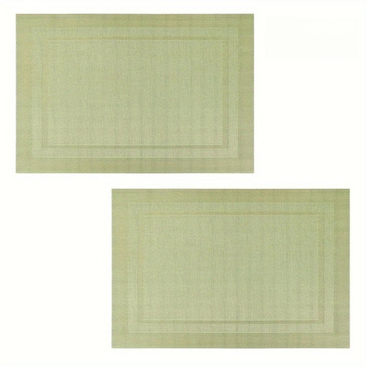 Set de table rectangulaire plastique Vert lavable