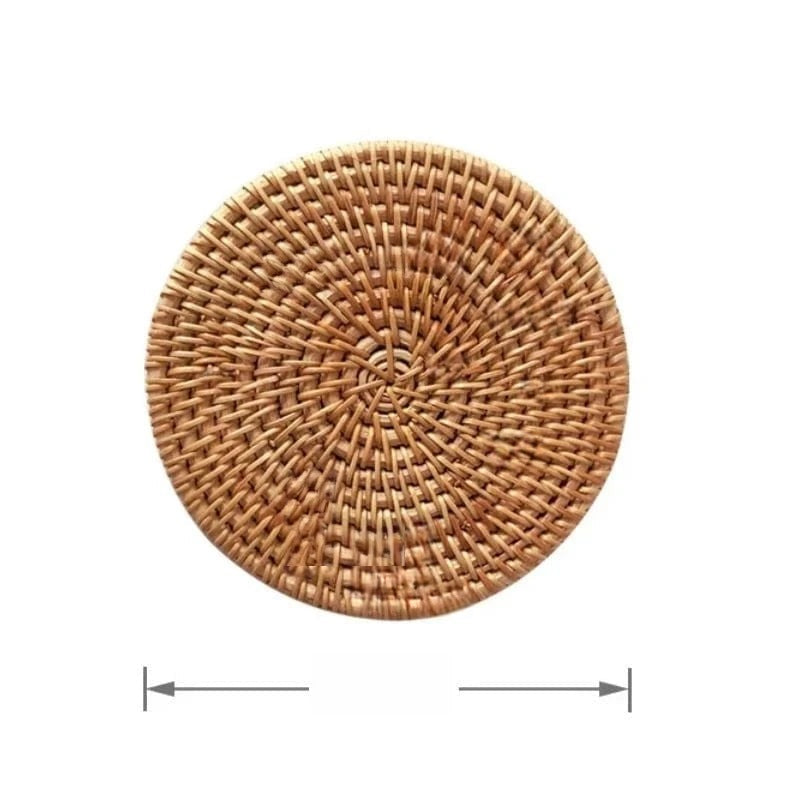 Set de table rond en osier Petit format 10 à 20 cm
