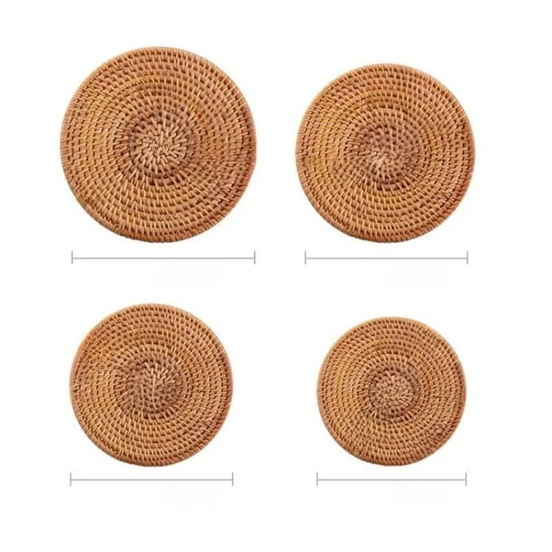 Set de table rond en osier Petit format 10 à 20 cm