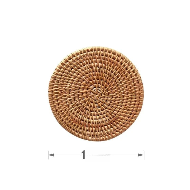 Set de table rond en osier Petit format 10 à 20 cm