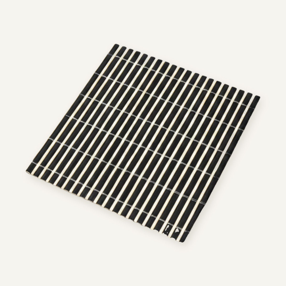 Set de table bambou noir | Pliable sur fond beige