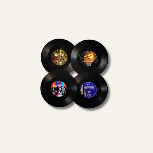 Set de table forme vinyle | Dessous de verre