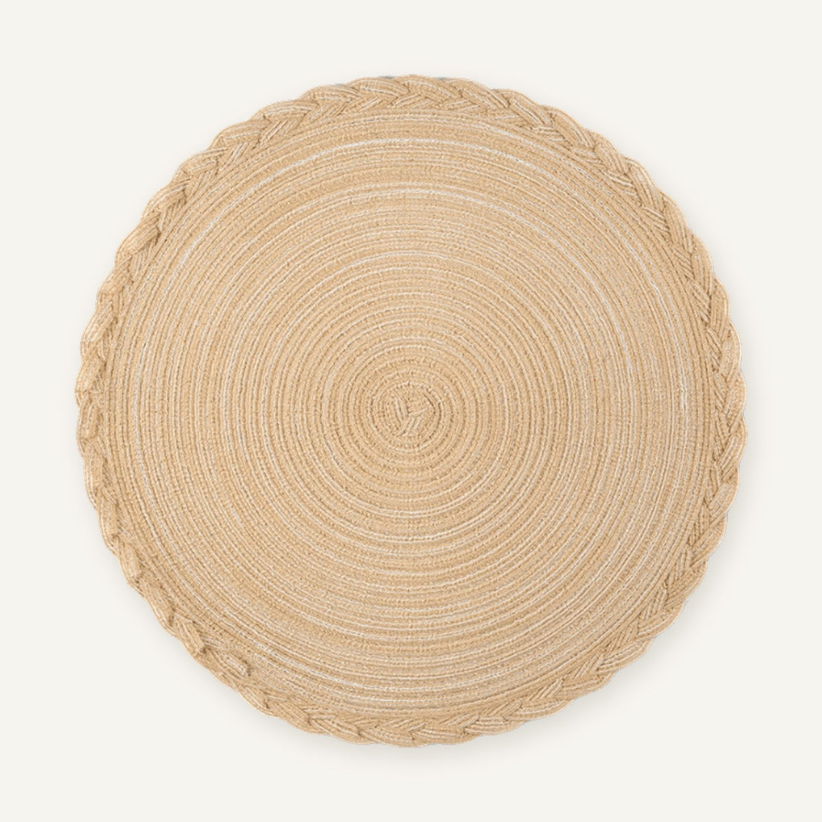 Set de table effet paille | Tresse contour sur fond beige