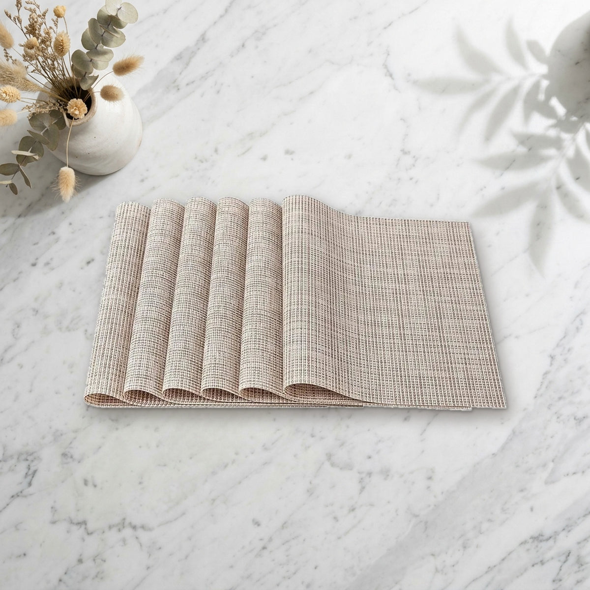 Lot de set de table beige plastique