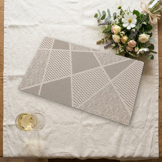 Set de table deco vinyle sur une nappe en lin