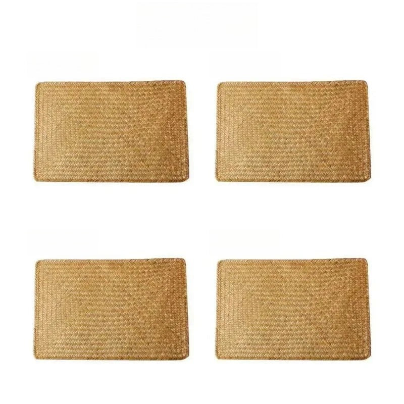 Set de table en paille rectangulaire Multi-styles