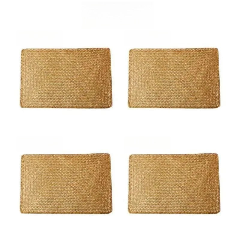Set de table en paille rectangulaire Multi-styles