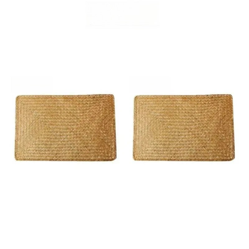 Set de table en paille rectangulaire Multi-styles