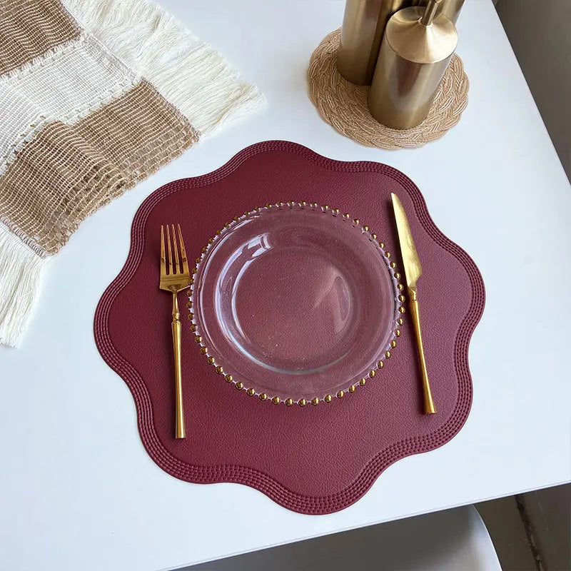 Set de table orange rond