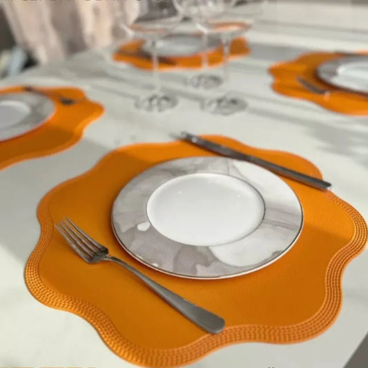 Set de table orange rond