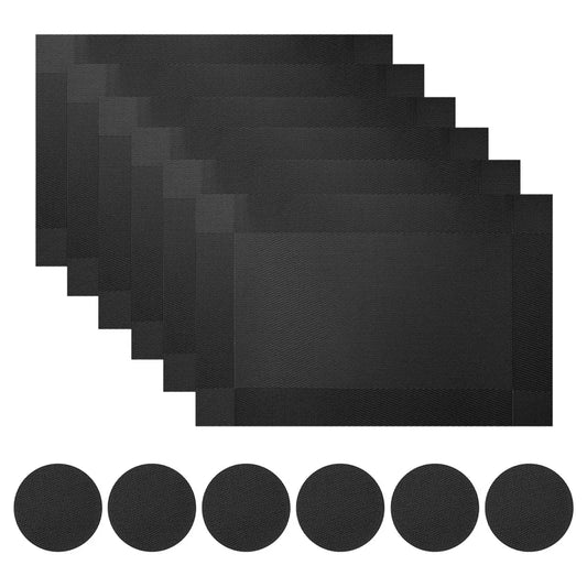 Set de table noir rectangulaire