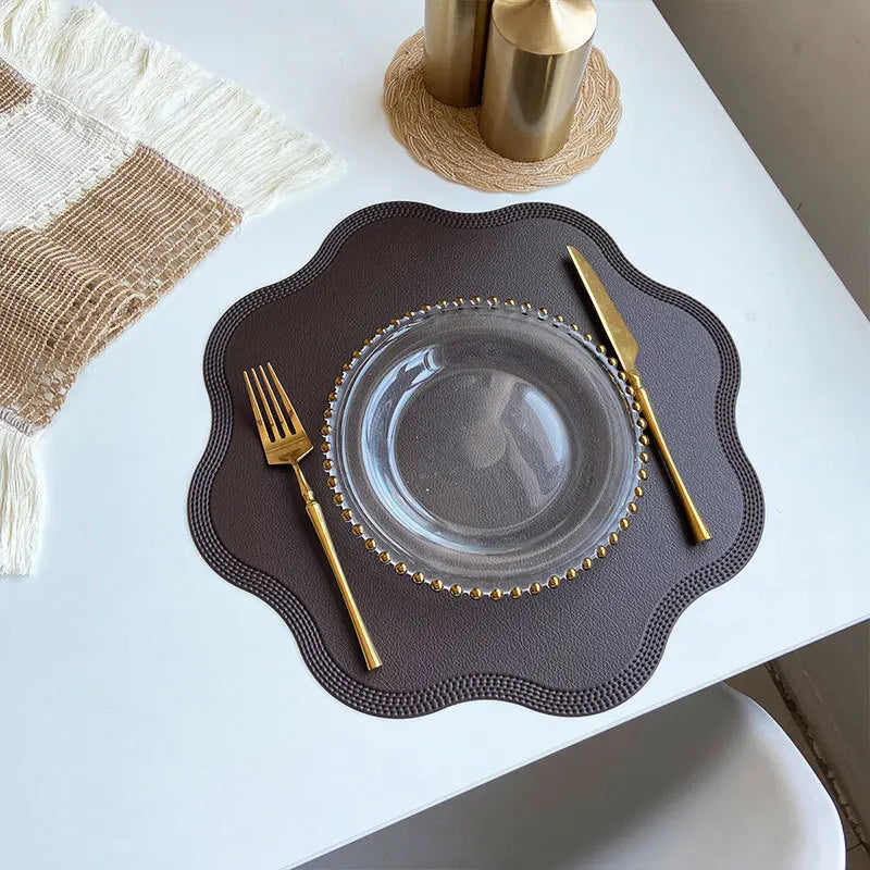 Set de table orange rond