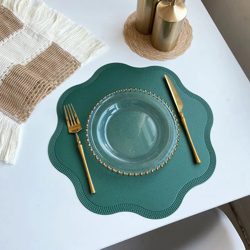 Set de table orange rond