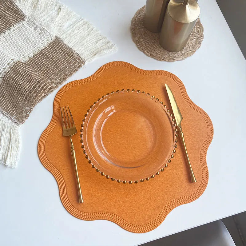Set de table orange rond