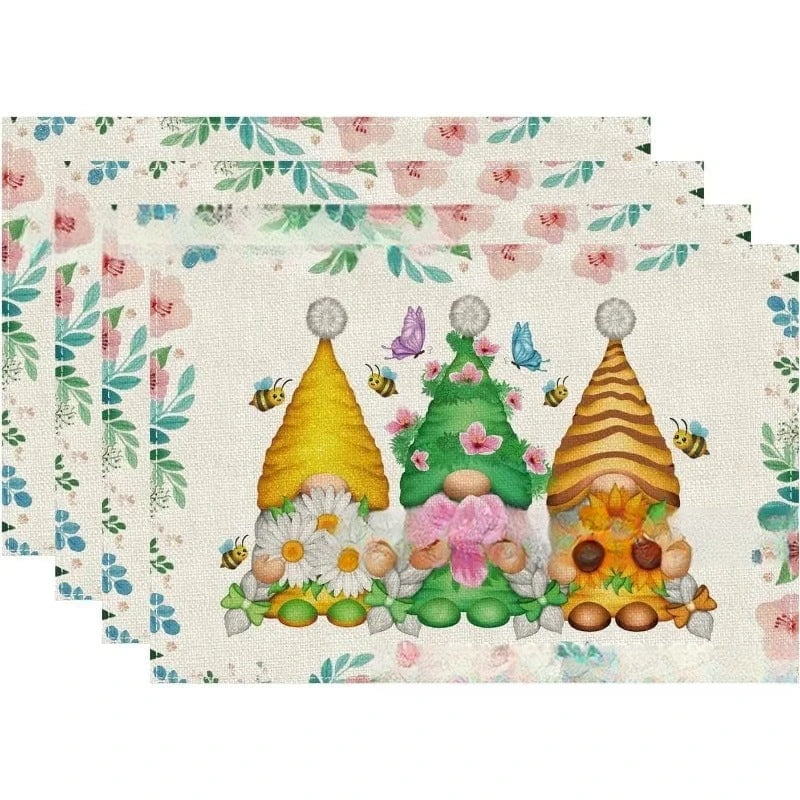 Set de table lavable Trois nains de jardin