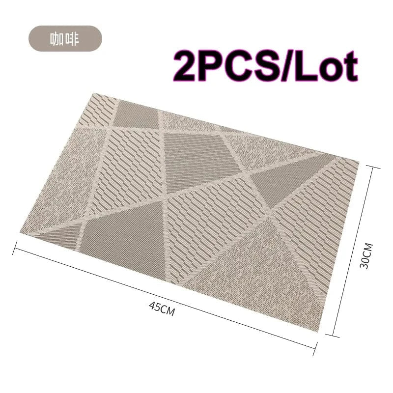 Grand set de table plastique | Moderne europe | Joli Set de Table Kaki / 30x45cm