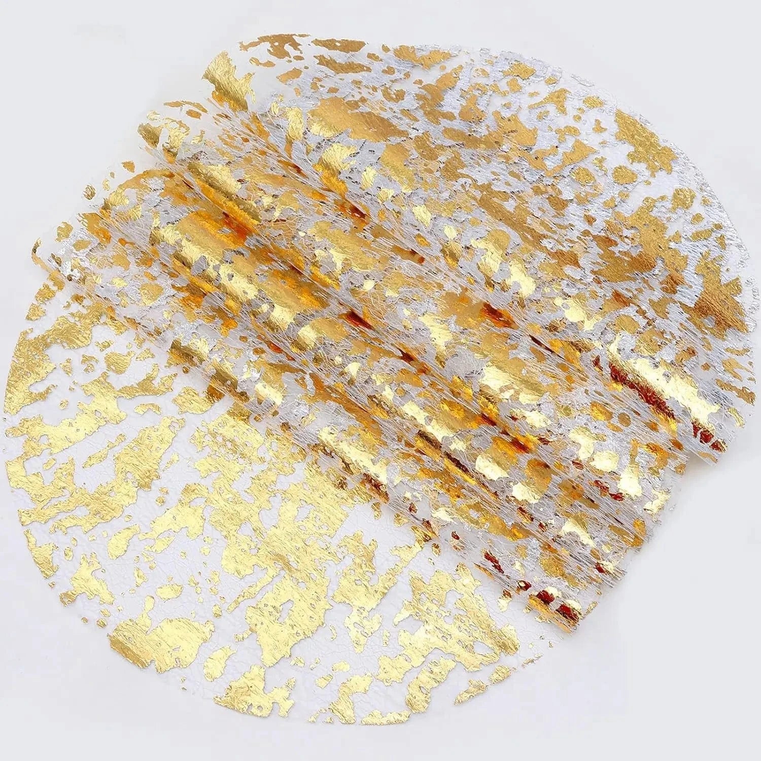 Set de table argenté rond | Joli Set de Table Doré / Diamètre 33cm / 30PCS