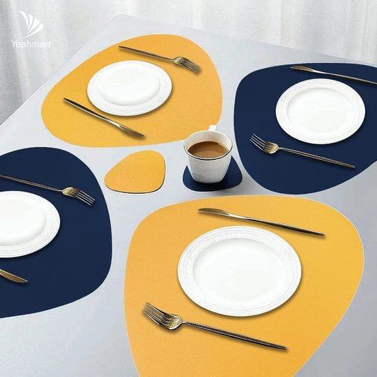 Set de table aspect cuir | Double couleur | Joli Set de Table