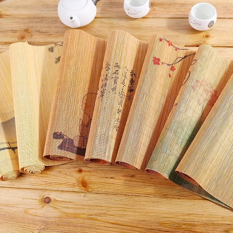 Set de table bambou japonais | Arbre | Joli Set de Table 04-Pine / 60x30cm