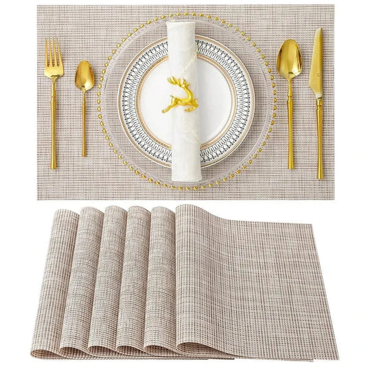 Set de table beige plastique | Luxe | Joli Set de Table A / 8pcs set