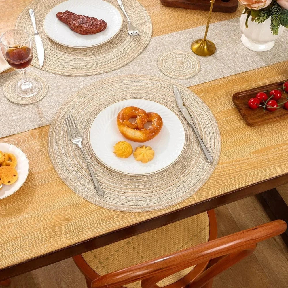 Set de table beige rond | Joli Set de Table