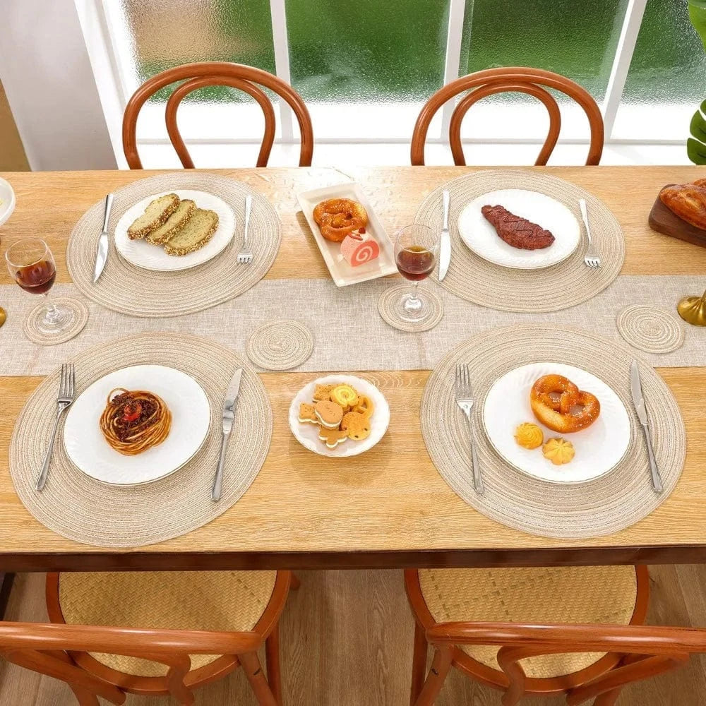 Set de table beige rond | Joli Set de Table