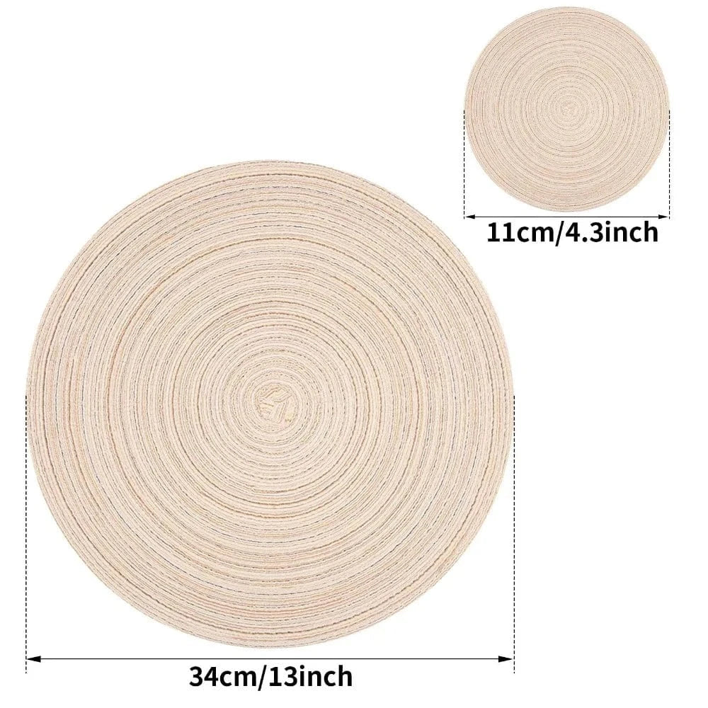Set de table beige rond | Joli Set de Table