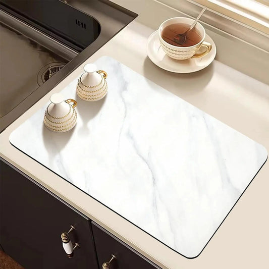 Set de table blanc rectangulaire | Effet marbre | Joli Set de Table 1 / 40x60cm 15.7x23.6in
