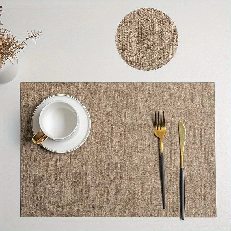 Sets de Table en Cuir PU lavables,Résistants à La Chaleur,Antidérapants,Lot de 4 pour Table à Manger,Cuisine,Noël Vert Sets de Table en Cuir PU lavables,Résistants à La Chaleur,Antidérapants,Lot de 4 pour Table à Manger,Cuisine,Noël Vert
