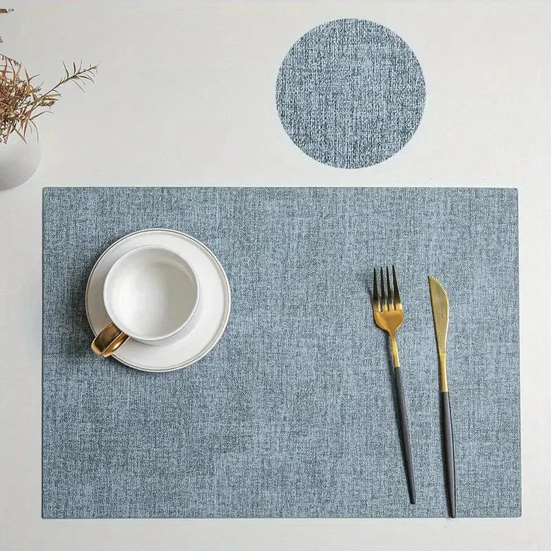 Set de table cuir lavable | Imitation | Joli Set de Table Blue / 1Pcs 43x30cm