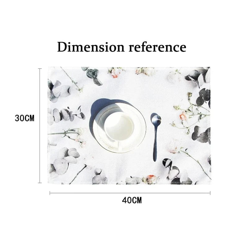 Set de table design | Floral rouge | Joli Set de Table Floral 4 / 30x40cmX2pc