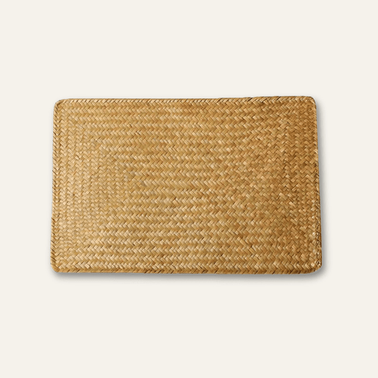 Set de table en paille rectangulaire | Tressé naturel | Joli Set de Table